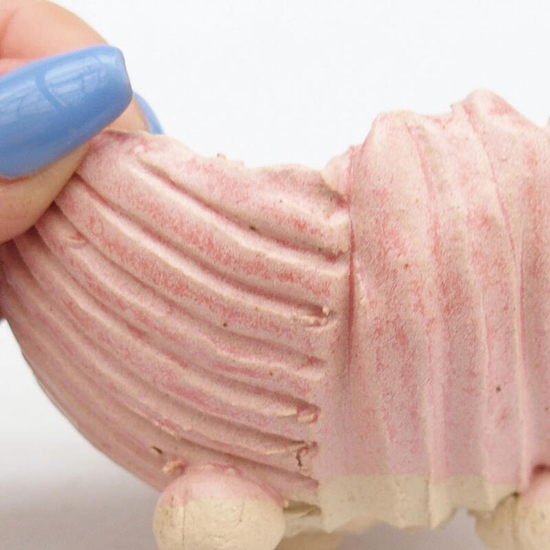 Keramikschale 9 x 8,5 x 5,5 cm , Farbe rosa