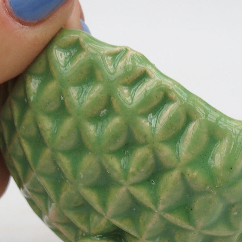 Keramikschale 9 x 8,5 x 5,5 cm , Farbe grün