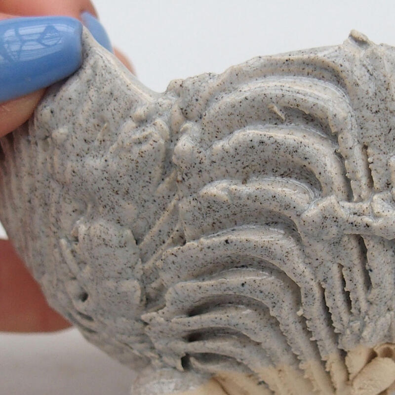 Keramische Schale 9 x 8,5 x 6 cm , Farbe grau