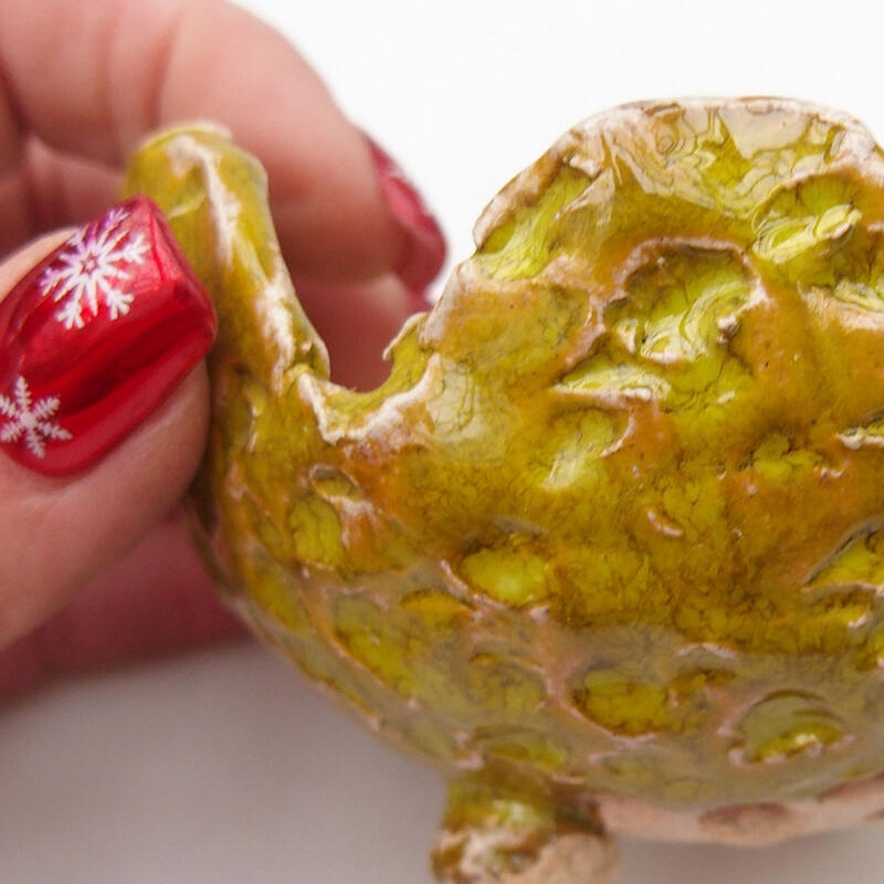 Keramikschale 9 x 8,5 x 6 cm , Farbe grün