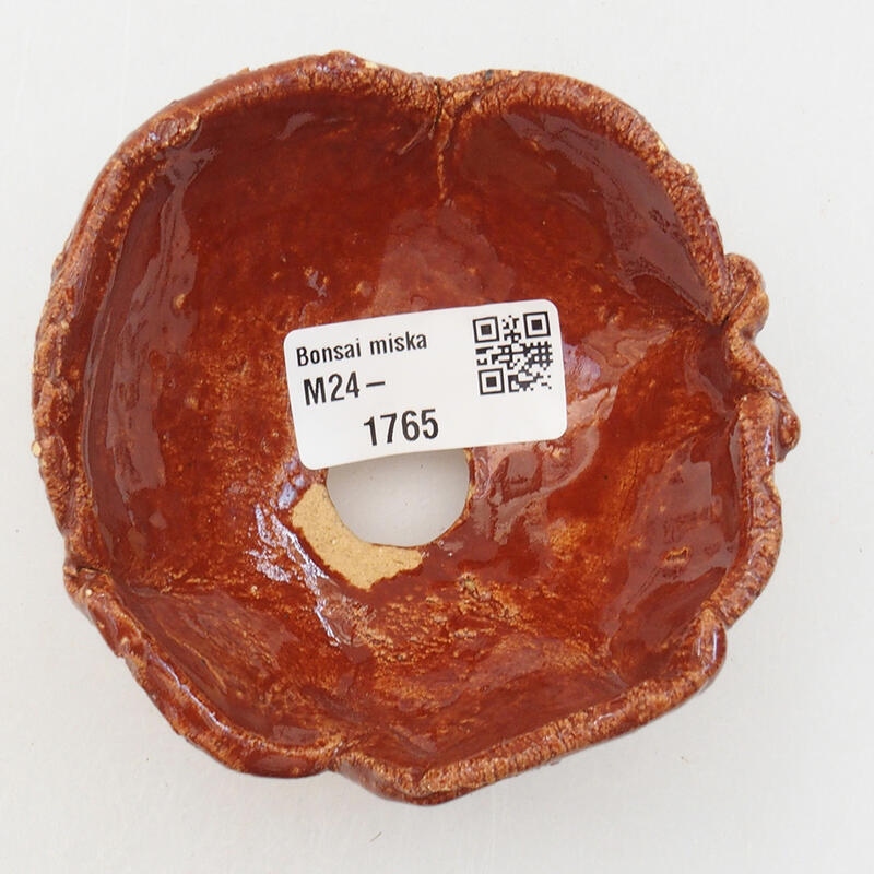 Keramikschale 9 x 9 x 5,5 cm , Farbe braun