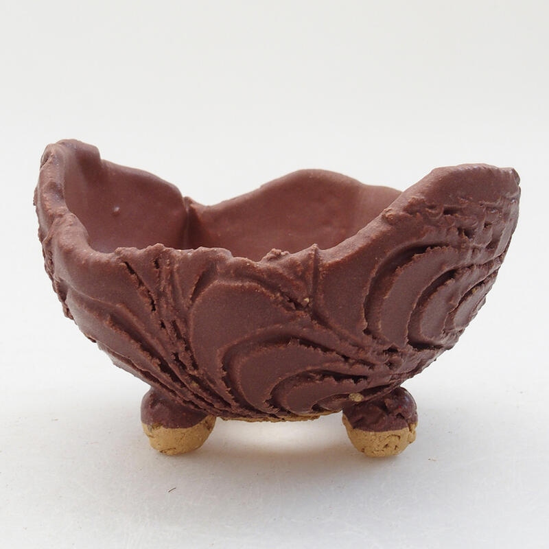 Keramische Schale 9 x 9 x 5,5 cm , Farbe braun