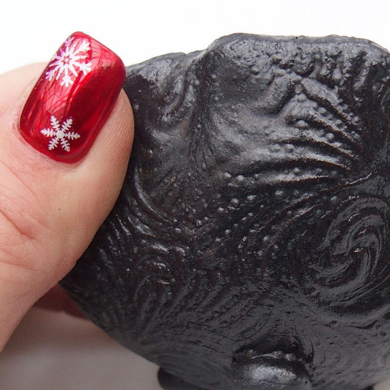 Keramikschale 9 x 9 x 7 cm , Farbe schwarz