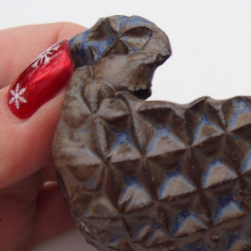 Keramikschale 9 x 9 x 7 cm , Farbe blau