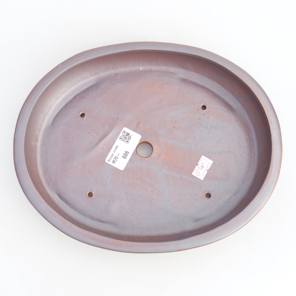 Bonsaischale aus Keramik 24,5 x 20 x 4 cm, metallfarben