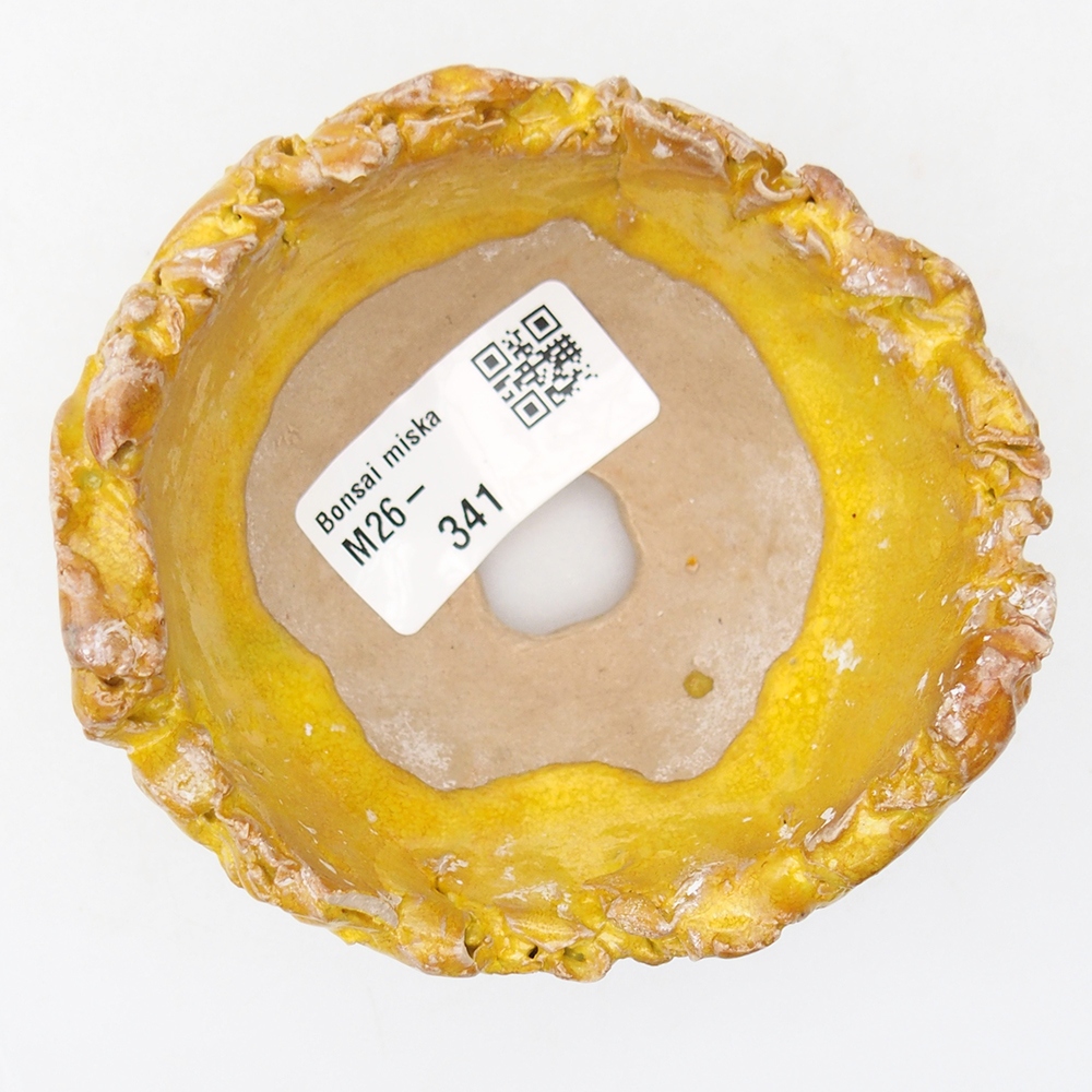 Keramische Schale 9 x 8,5 x 5,5 cm , gelbe Farbe