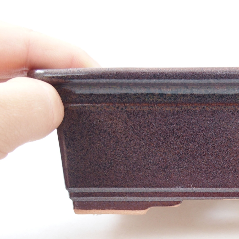 Bonsaischale aus Keramik 15,5 x 12 x 6 cm, Farbe blau