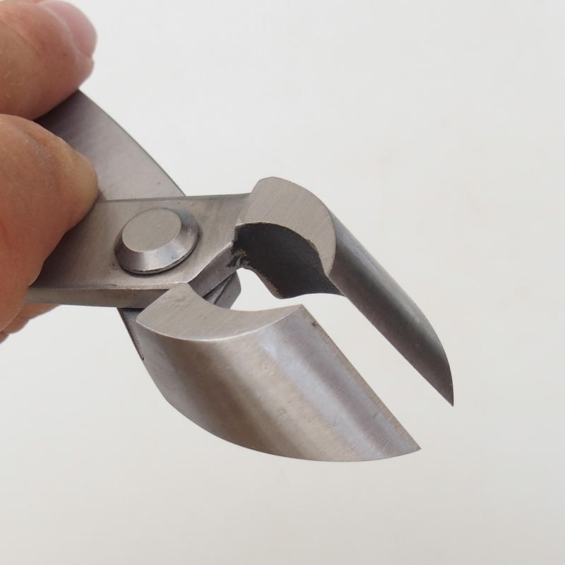 Gewinkelte Konkavzange 210 mm - rostfreier Stahl