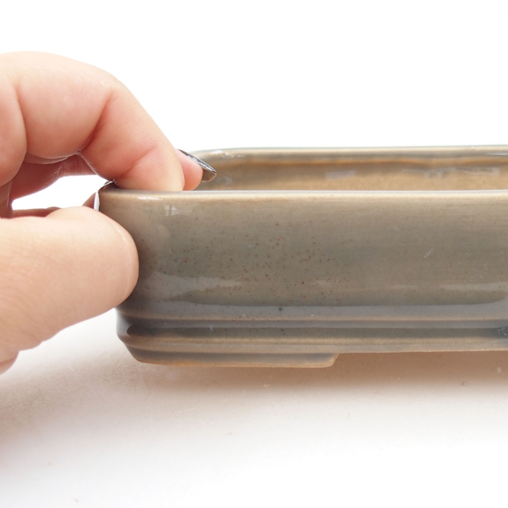 Bonsaischale aus Keramik 15,5 x 12 x 6 cm, Farbe blau