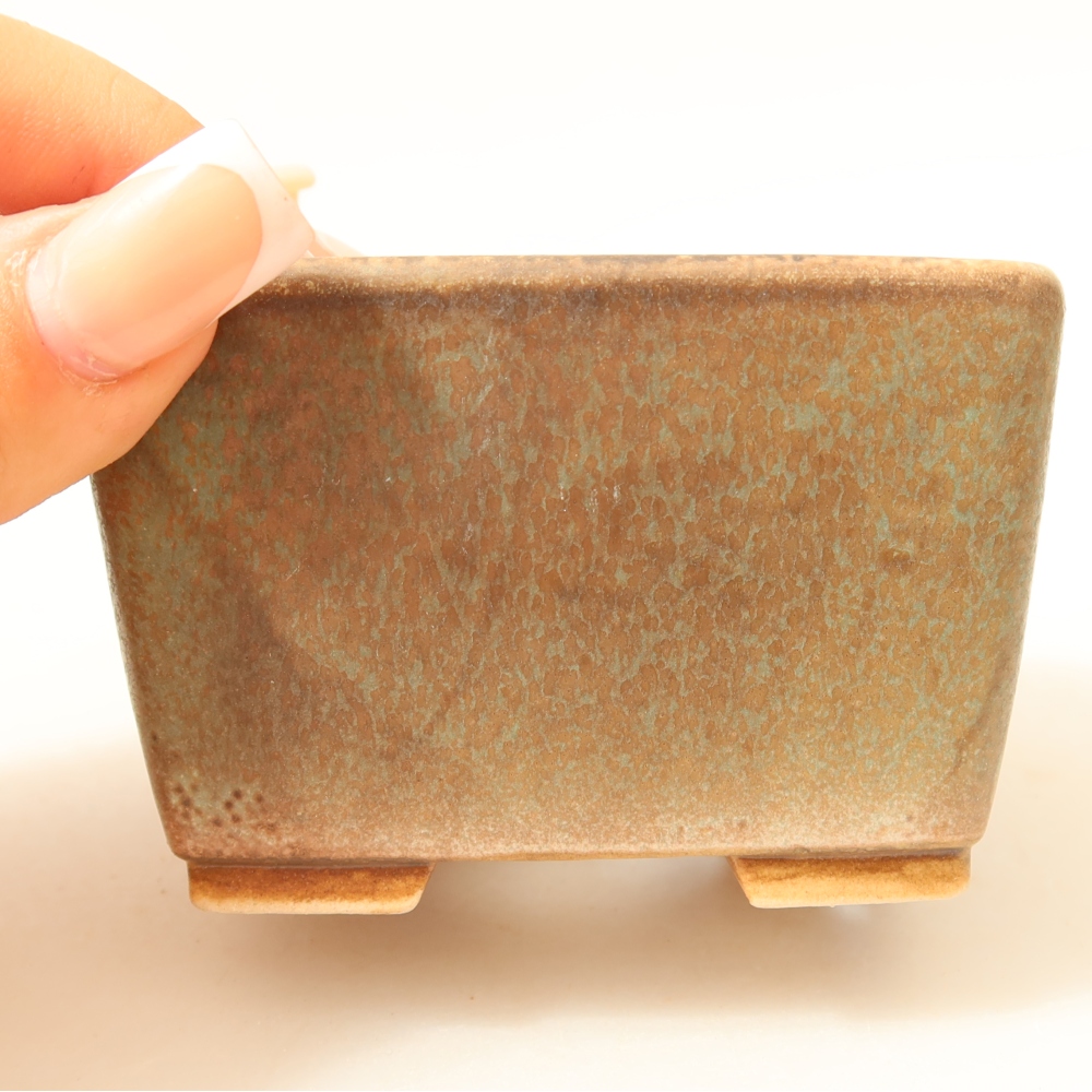 Bonsaischale aus Keramik 8,5 x 8,5 x 5,5 cm, grün