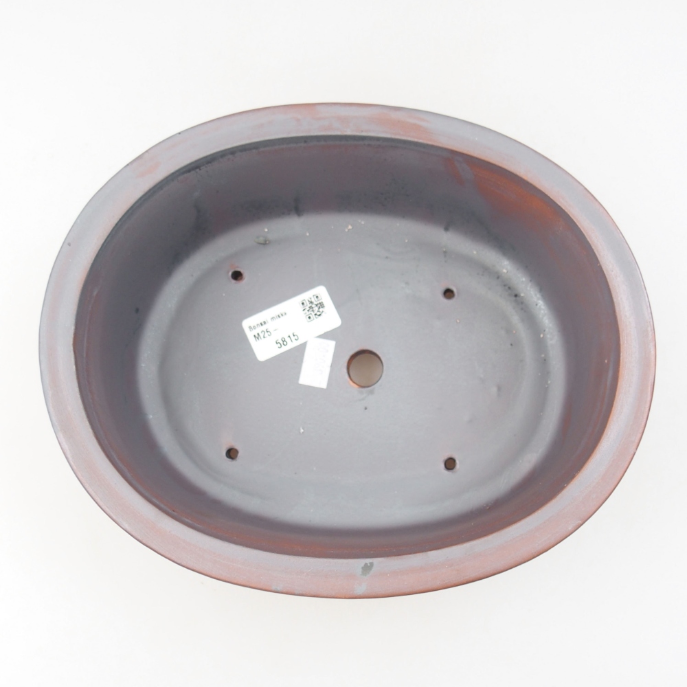 Bonsaischale aus Keramik 23,5 x 19 x 8 cm, metallfarben