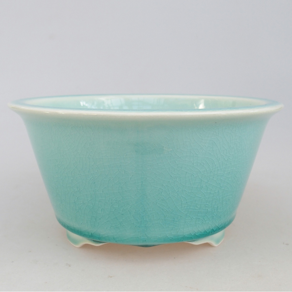 Bonsaischale aus Keramik 16 x 16 x 8,5 cm, grün