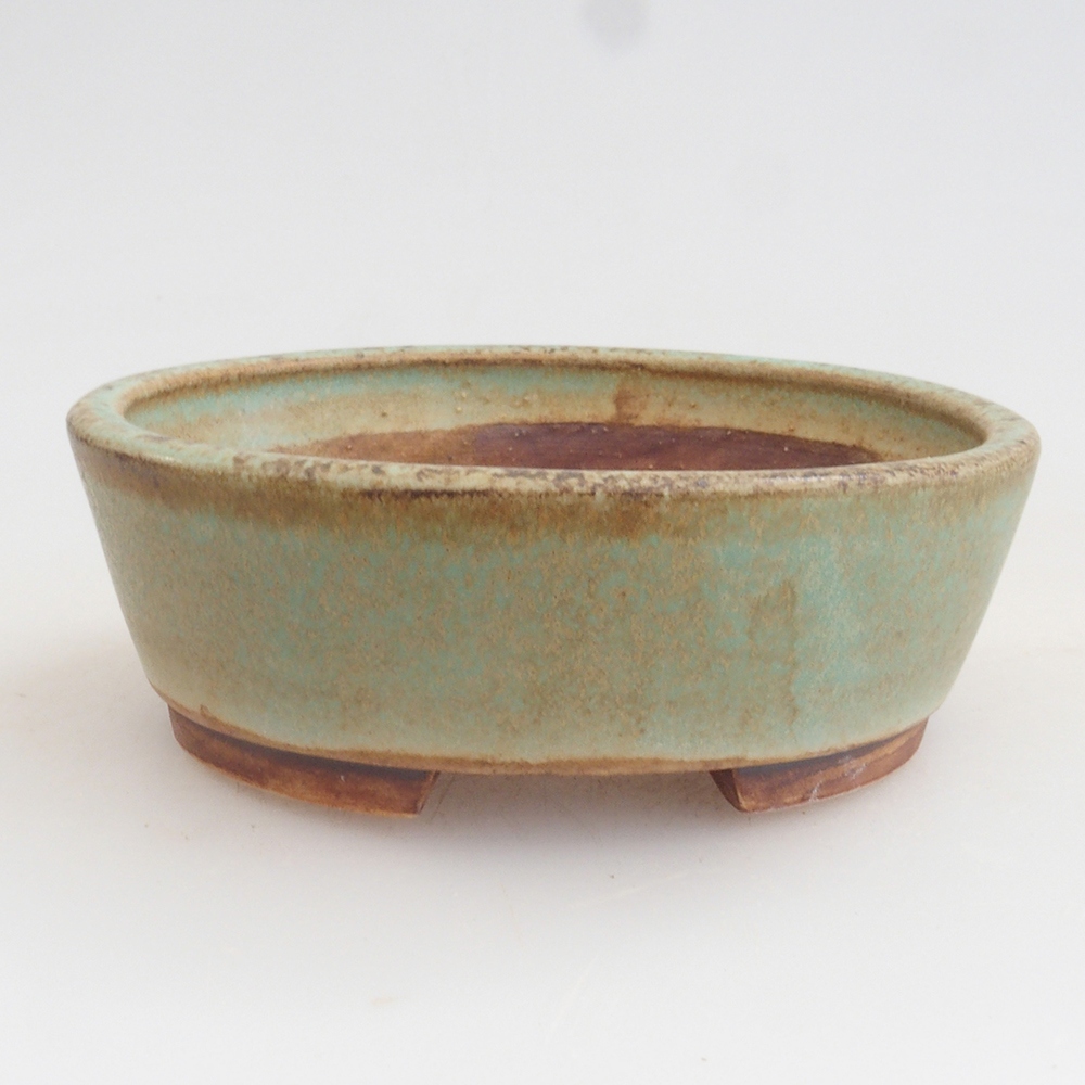 Bonsaischale aus Keramik 10 x 8,5 x 4 cm, braun