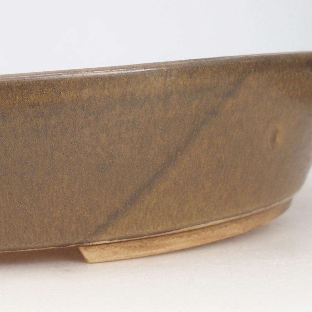 Bonsaischale aus Keramik 32 x 28 x 6 cm, braun