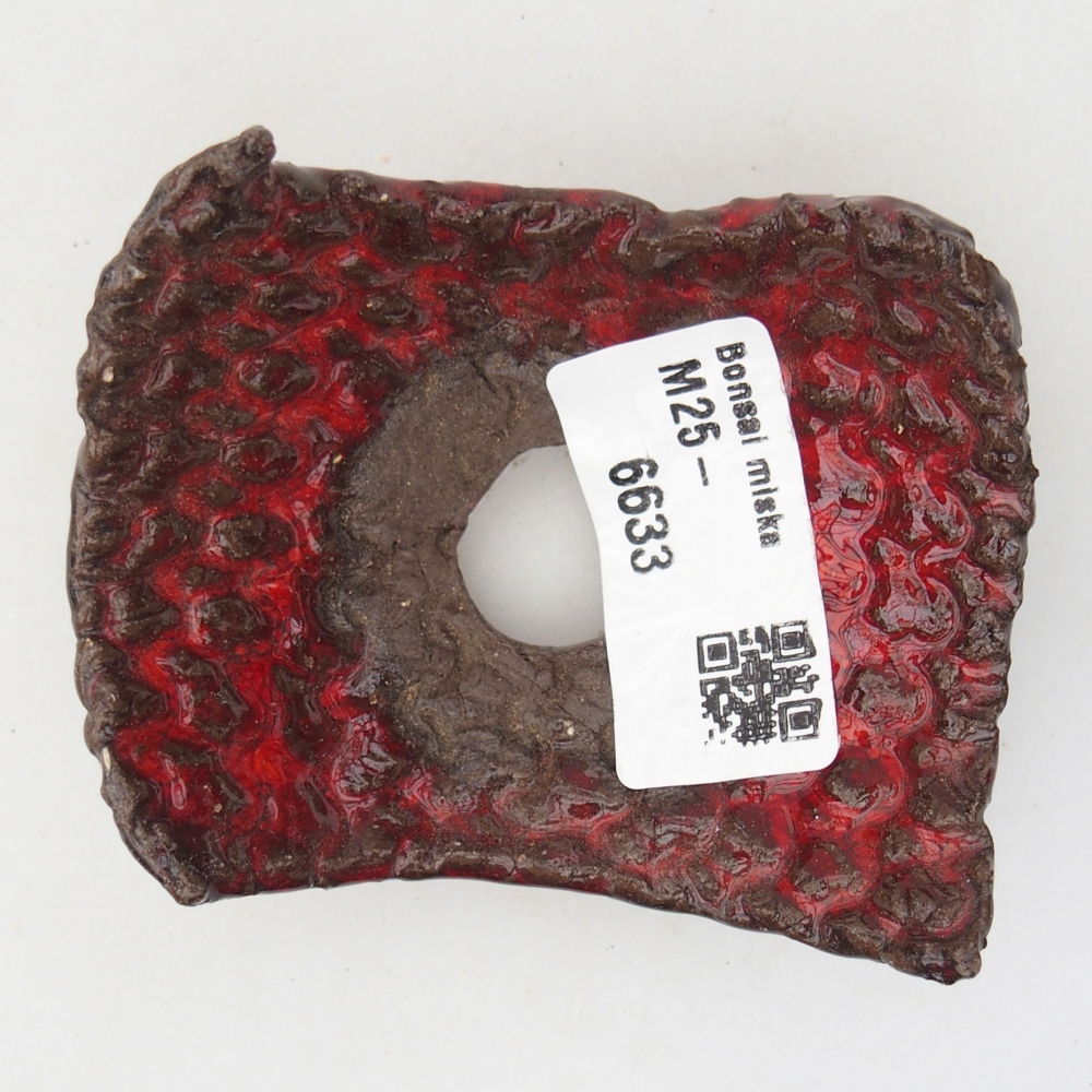 Keramikschale 7,5 x 6 x 4 cm , Farbe rot