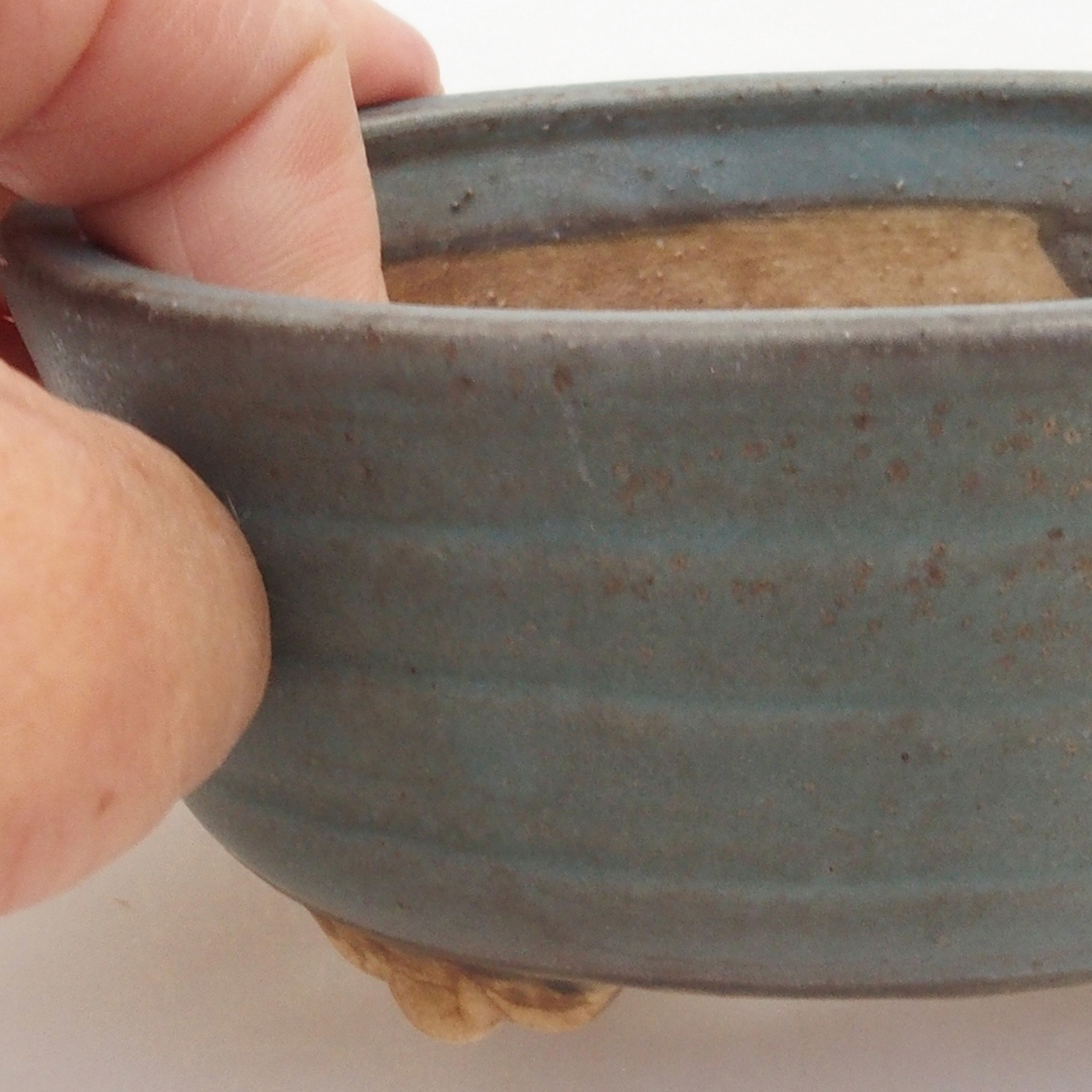 Bonsaischale aus Keramik 10 x 8,5 x 4 cm, braun