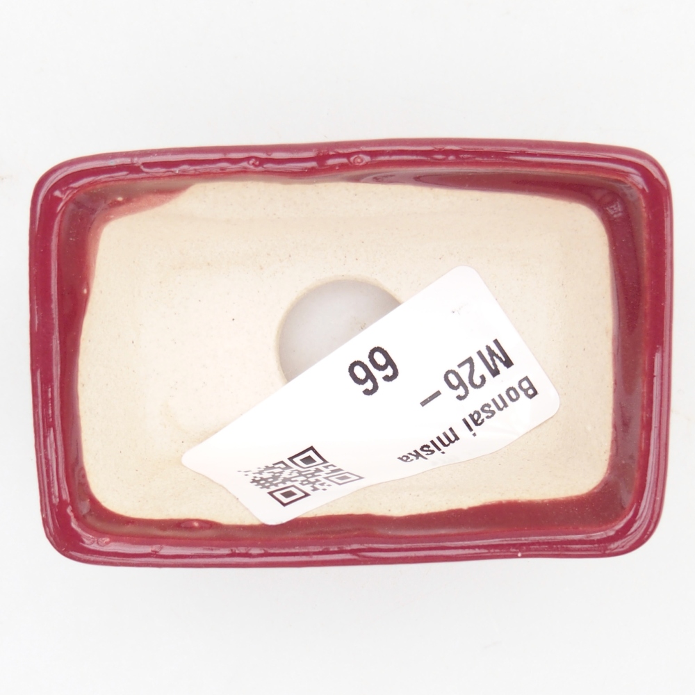 Mini-Bonsaischale 6,5 x 4 x 2,5 cm, bordeauxrot