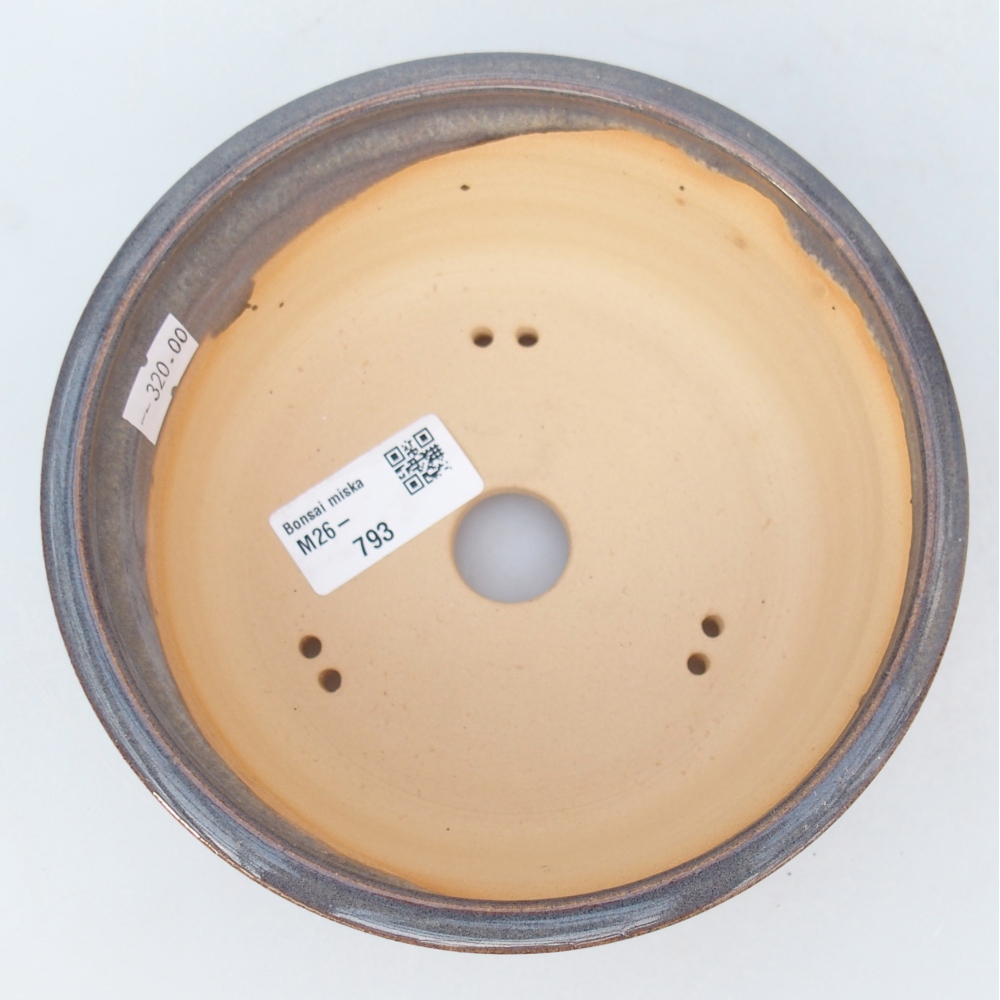 Bonsaischale aus Keramik 15,5 x 15,5 x 6 cm, grau