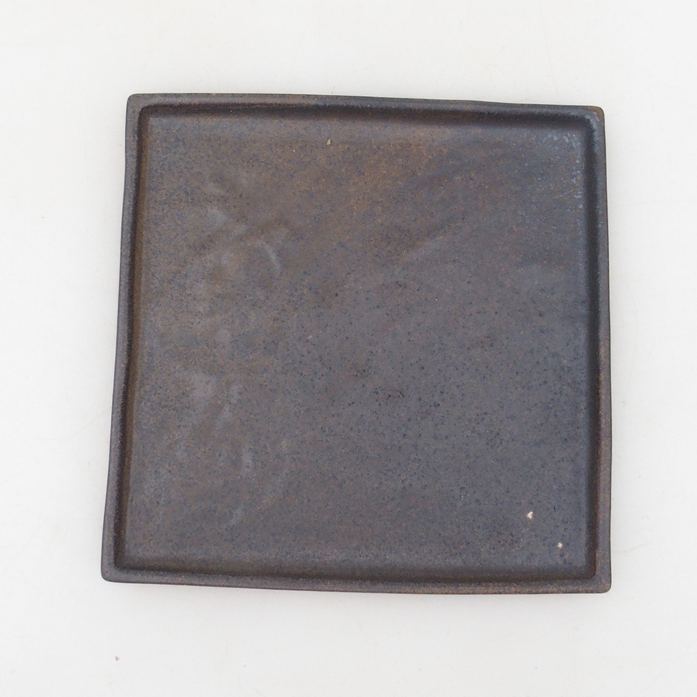 Bonsaischale quadratisch L - 14 x 14 x 1 cm - braun