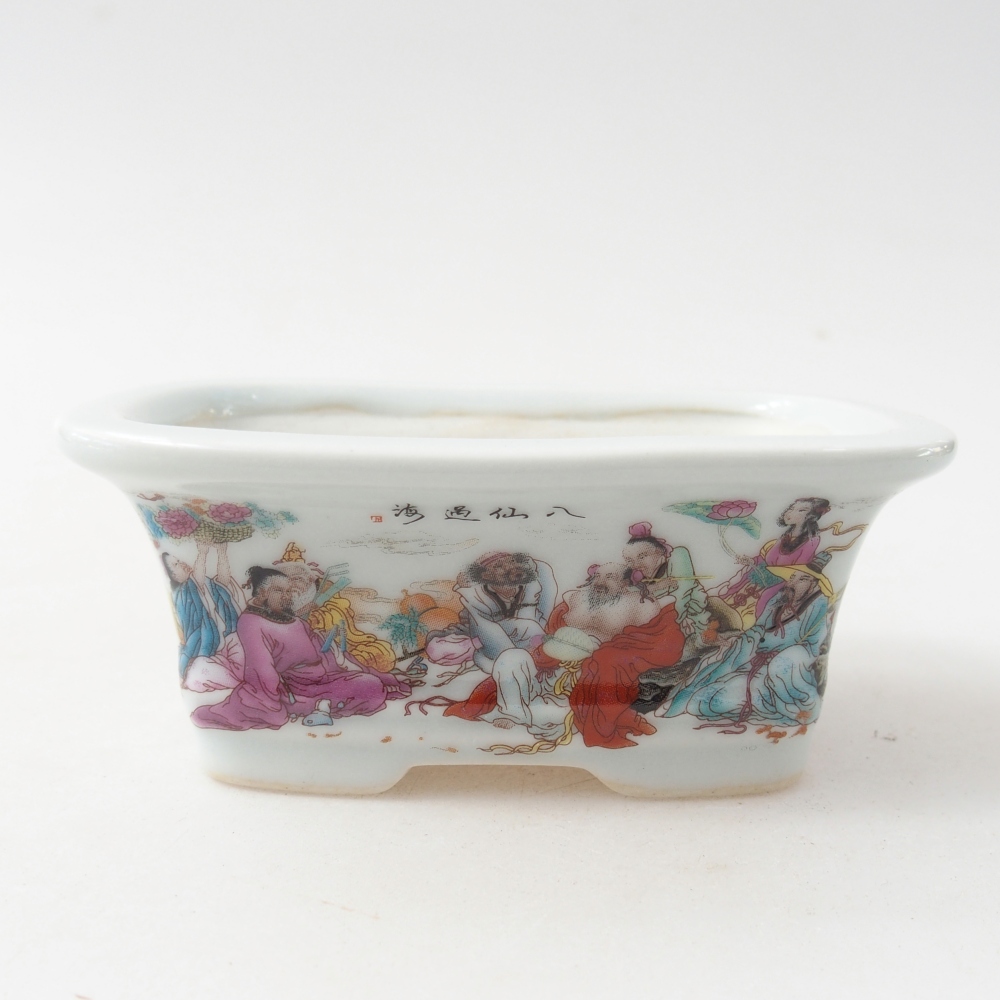 Mini-Bonsaischale 10 x 7,5 x 4 cm, Farbe weiß