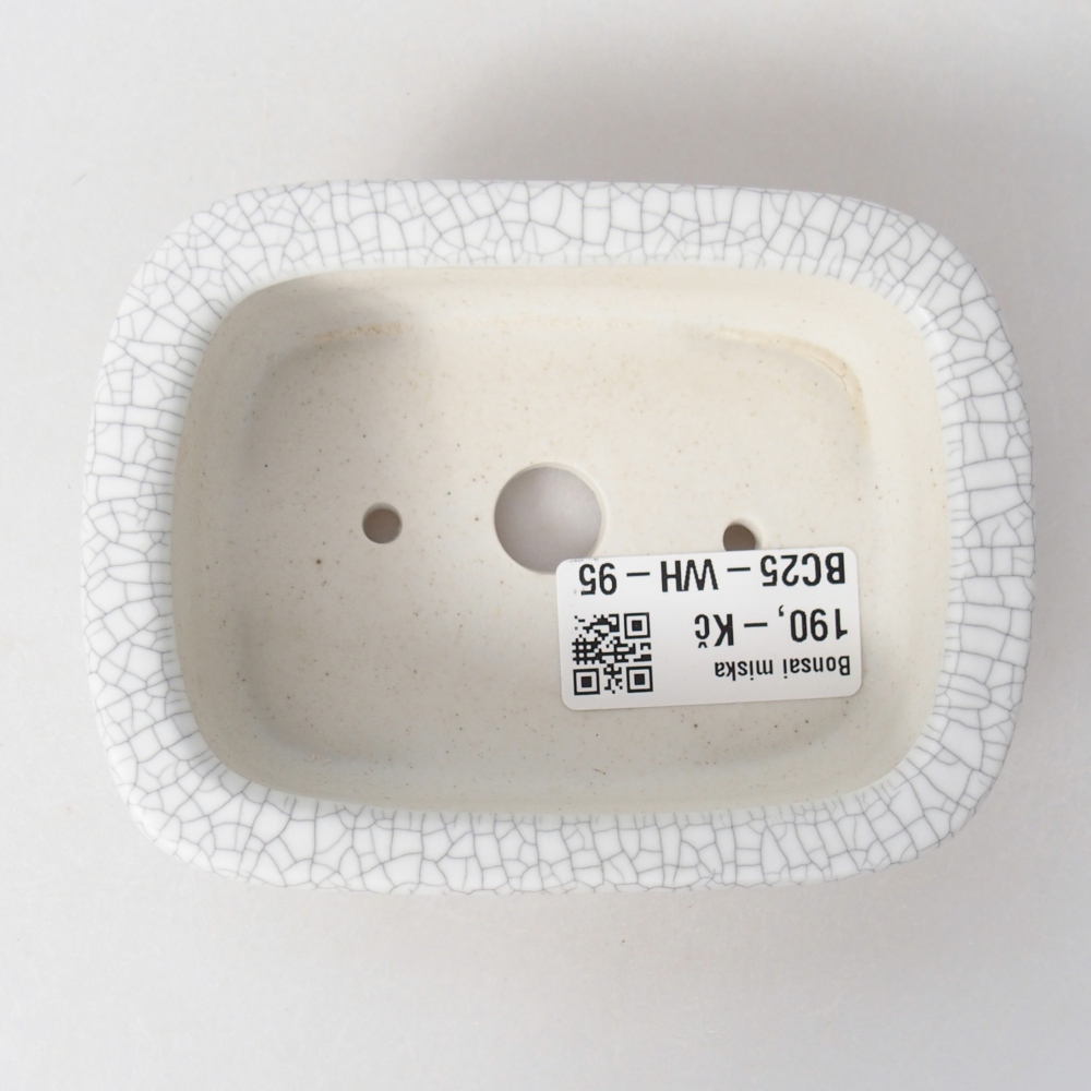 Bonsaischale aus Keramik 11 x 11 x 7 cm, Raku-Farbe