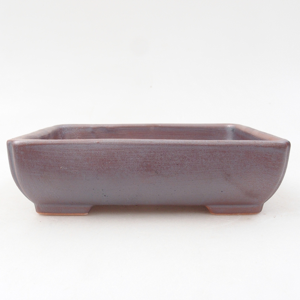 Bonsaischale aus Keramik 14 x 11 x 4 cm, metallfarben