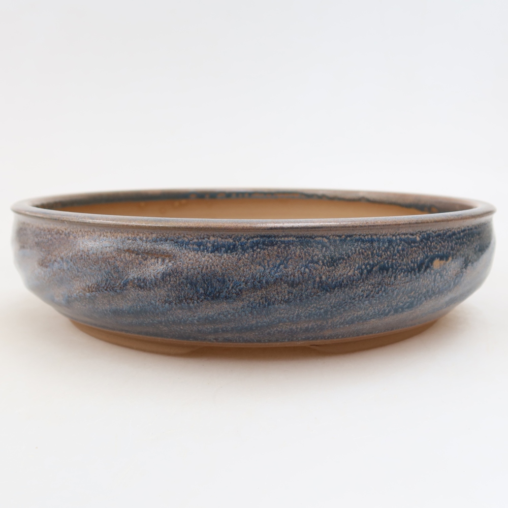 Keramik-Bonsai-Schale 22,5 x 22,5 x 5 cm, Farbe: Blau