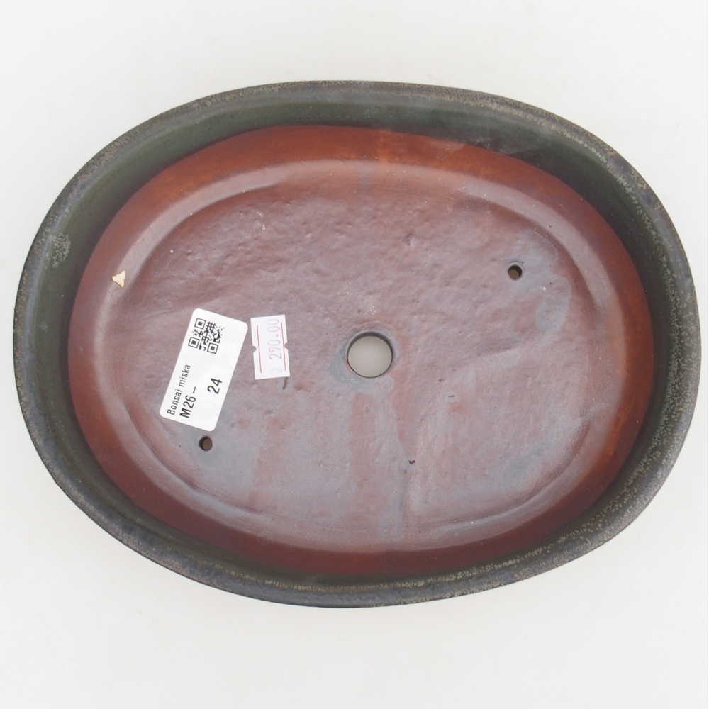 Bonsaischale aus Keramik 21,5 x 17 x 5 cm, grau