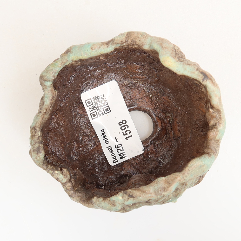 Keramische Muschel 7 x 6 x 6 cm , Farbe grün