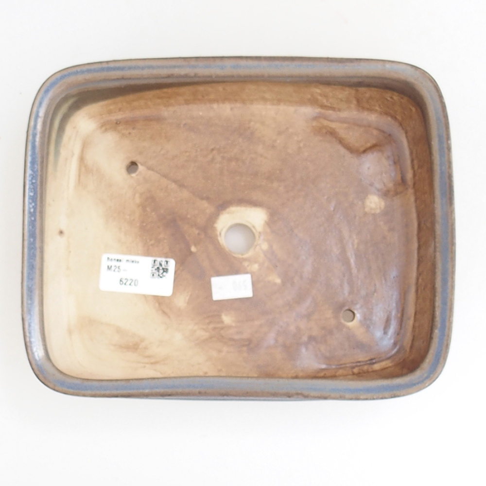 Bonsaischale aus Keramik 21,5 x 17,5 x 5,5 cm, Farbe blau