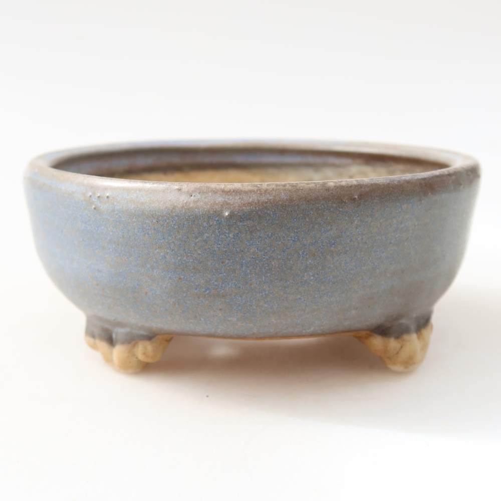 Keramik-Bonsai-Schale, 10,5 x 10,5 x 4 cm, Farbe: Blau