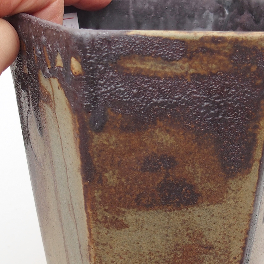 Bonsaischale aus Keramik 13 x 11,5 x 17 cm, grün