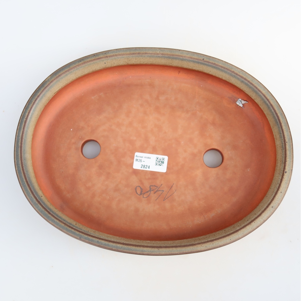 Keramikschale  31 x 23,5 x 5,5 cm, Farbe: braun