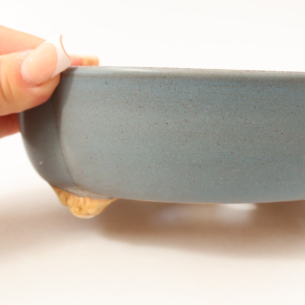 Keramik-Bonsai-Schale 17,5 x 15,5 x 5,5 cm, Farbe: Blau