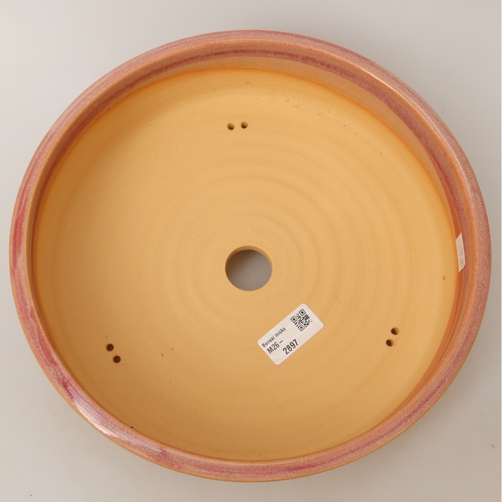 Keramik-Bonsai-Schale, 27,5 × 27,5 × 7,5 cm, Farbe: Rosa