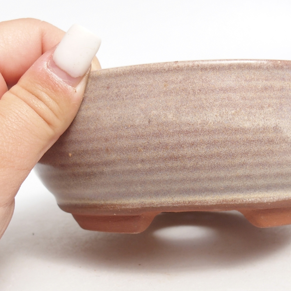 Bonsaischale aus Keramik 14,5 x 14,5 x 5,5 cm, Farbe beige