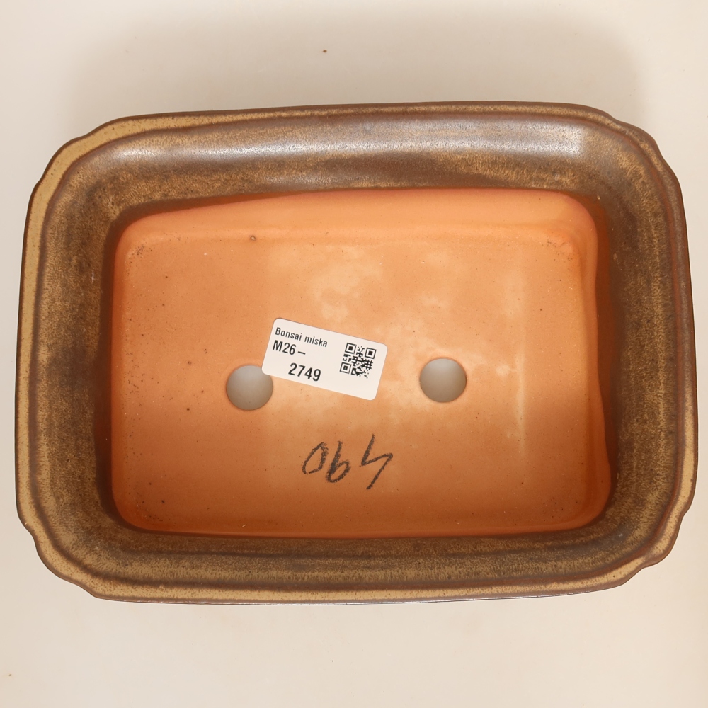 Keramikschale  20 x 15,5 x 5,5 cm, Farbe: braun