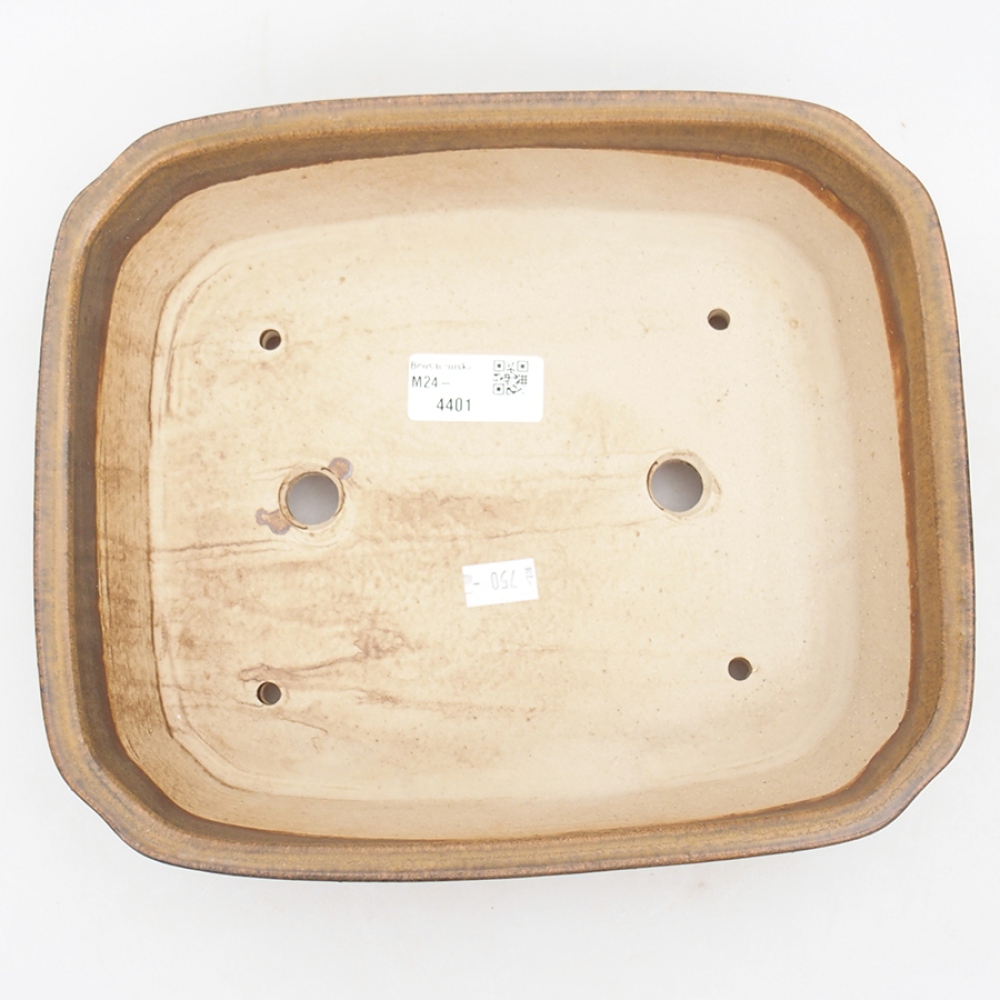 Bonsaischale aus Keramik 24,5 x 21 x 6 cm, braun