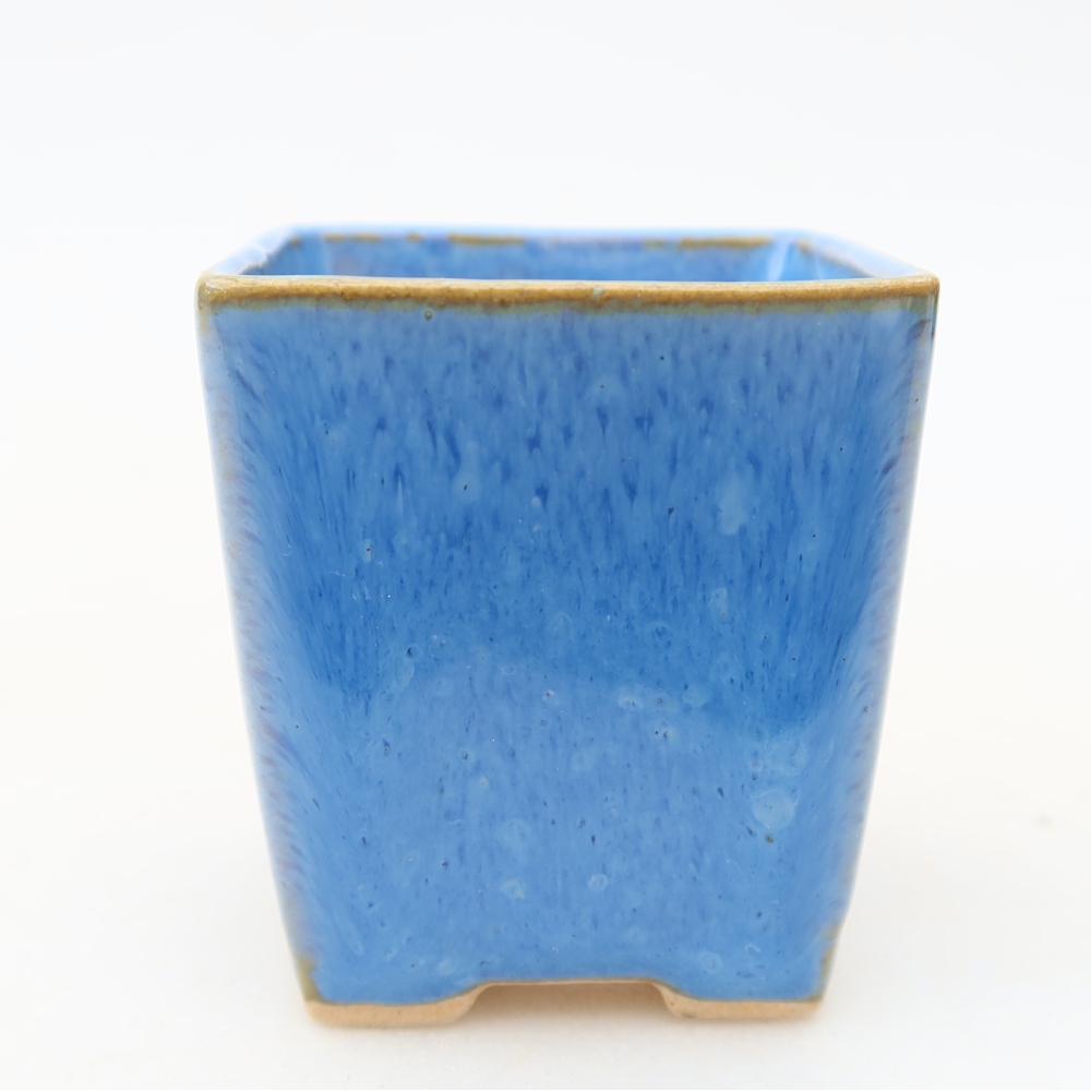 Bonsaischale aus Keramik 4,5 x 4,5 x 5 cm, Farbe blau