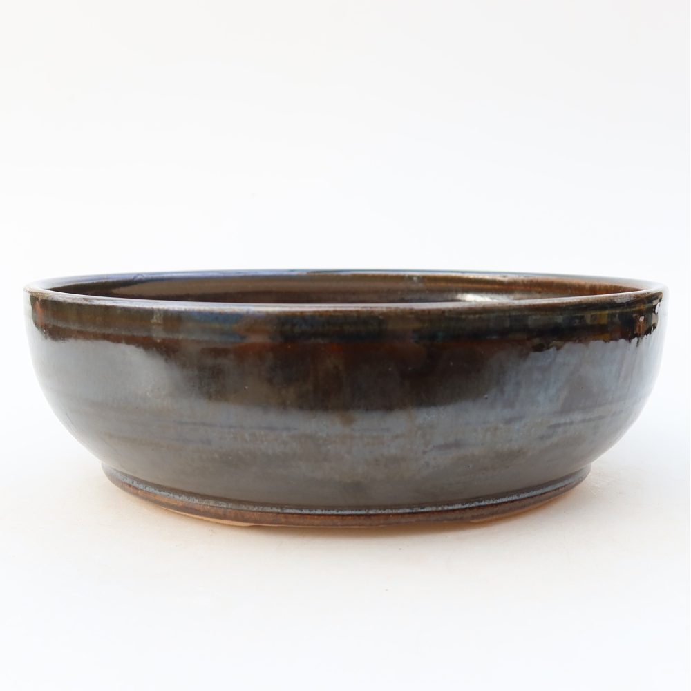 Bonsaischale aus Keramik 20 x 20 x 6 cm, braun