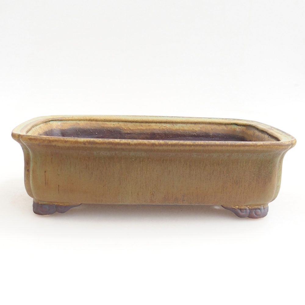 Bonsaischale aus Keramik 24,5 x 19 x 7 cm, grün