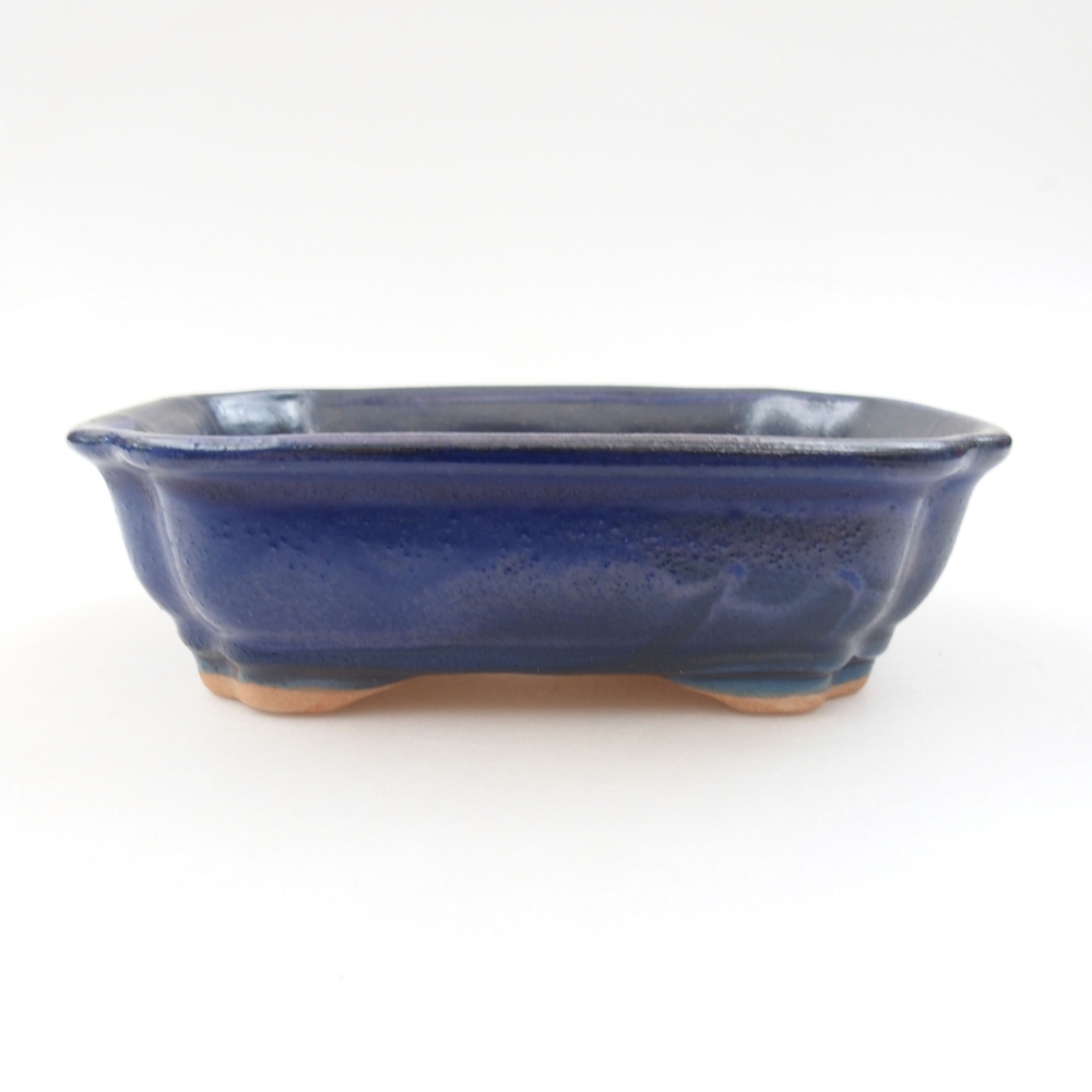 Bonsaischale aus Keramik 15,5 x 12 x 6 cm, Farbe blau