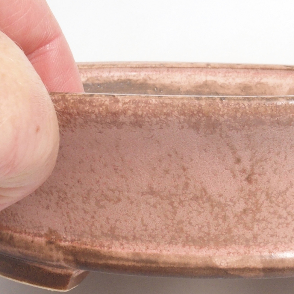 Bonsaischale aus Keramik 10 x 8,5 x 4 cm, braun