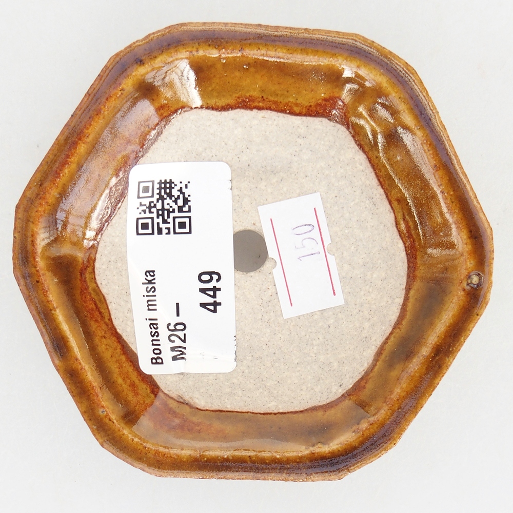 Bonsaischale aus Keramik 8,5 x 8 x 2,5 cm, braun
