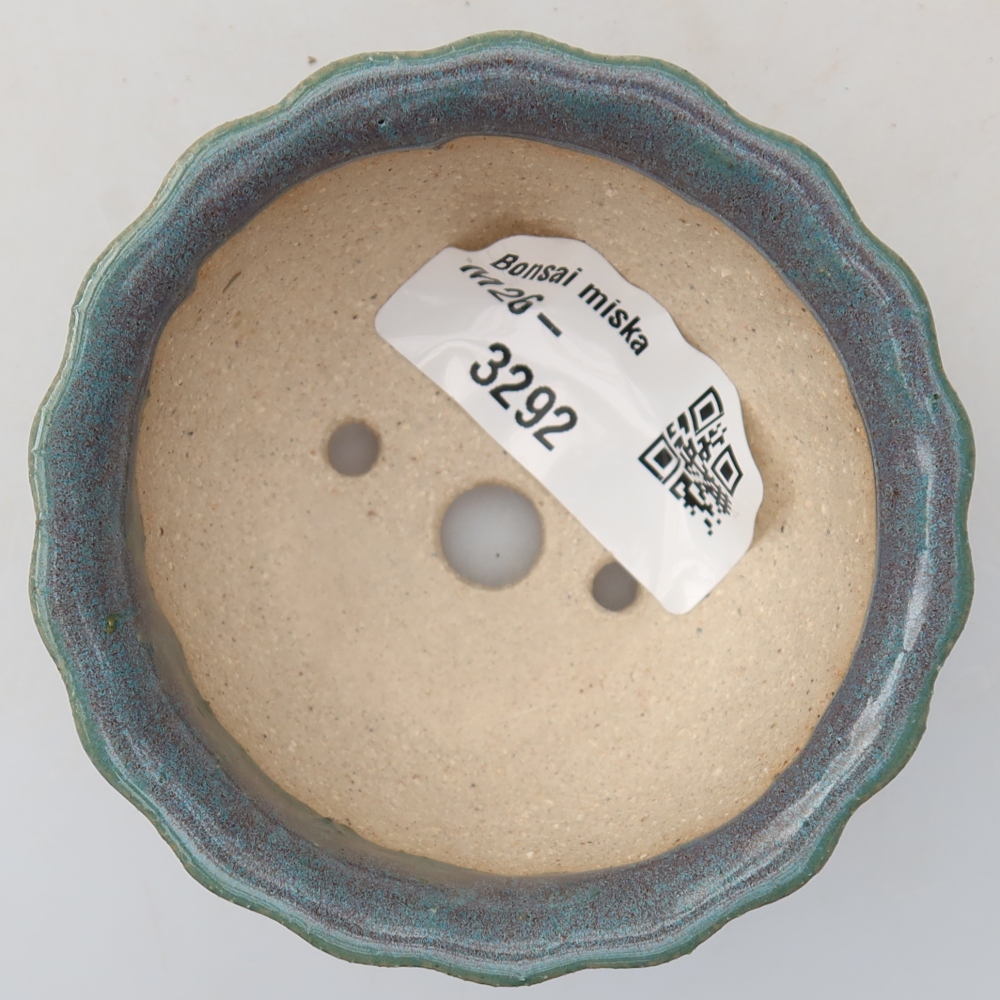 Keramik-Bonsai-Schale, 7 × 7 × 3,5 cm, Farbe: grau