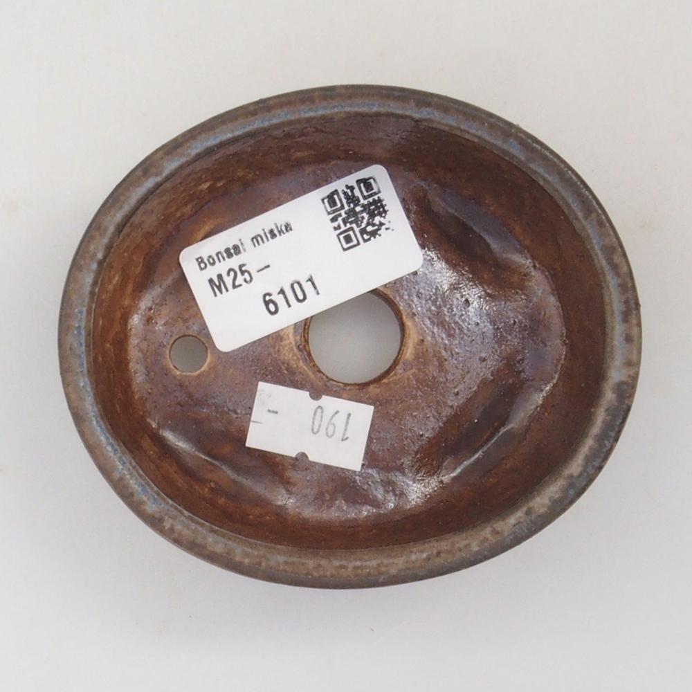 Bonsaischale aus Keramik 10 x 8,5 x 4 cm, braun