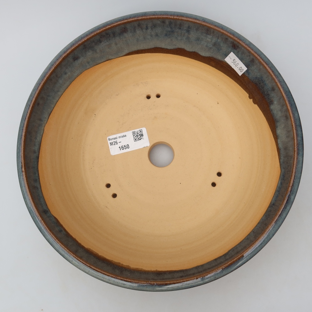 Keramik-Bonsai-Schale, 24,5 x 24,5 x 7,5 cm, Farbe: Grau