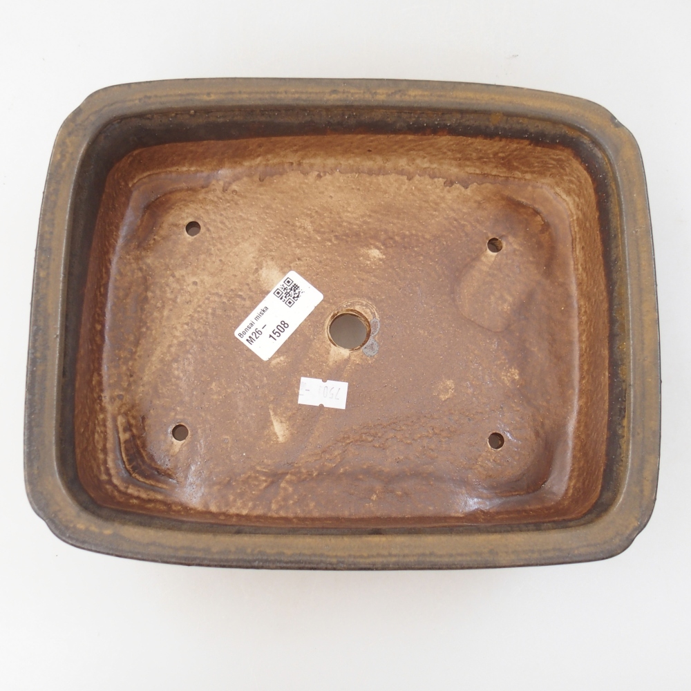 Bonsaischale aus Keramik 25 x 20 x 7 cm, braun