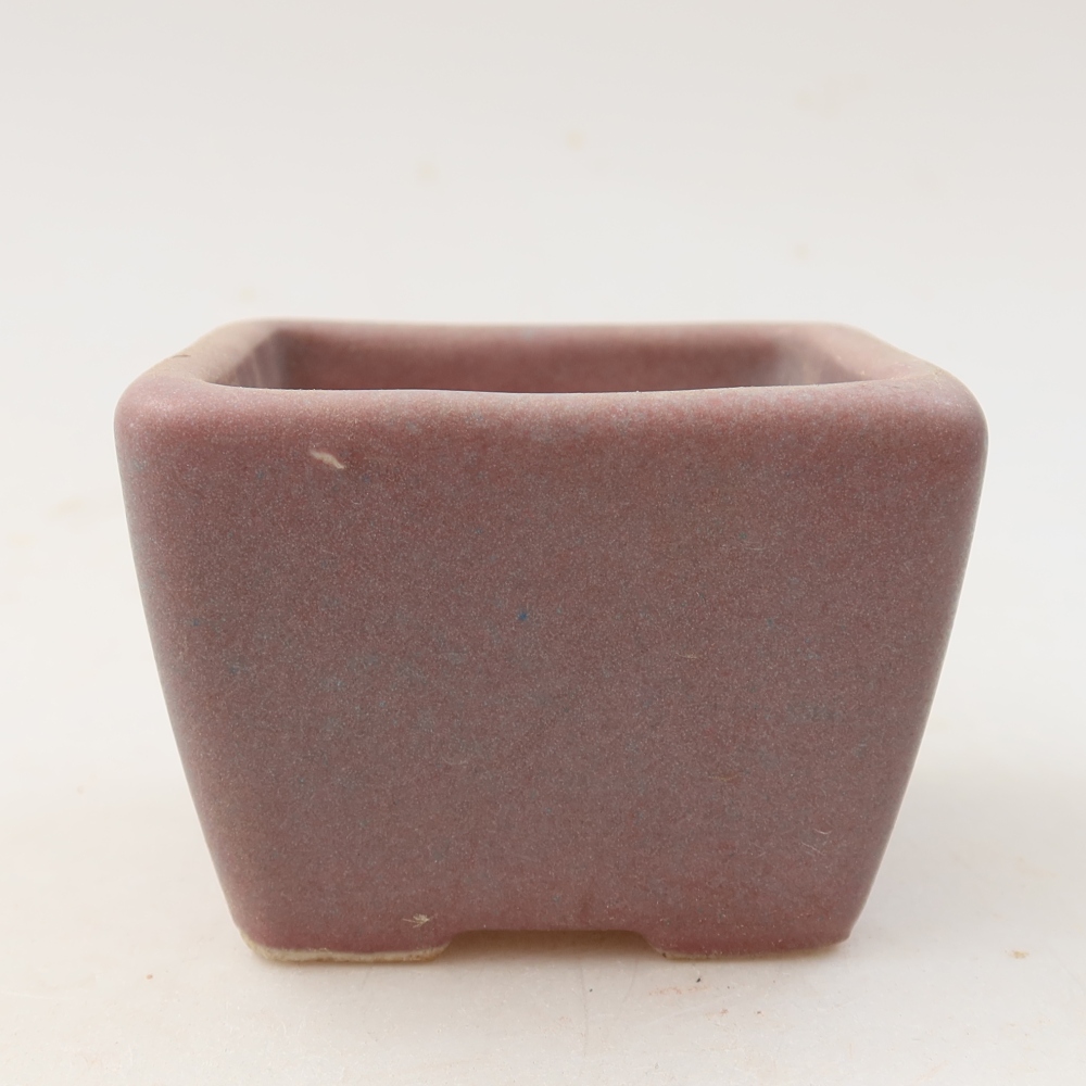 Bonsaischale aus Keramik 6,5 x 6,5 x 5 cm, Farbe lila