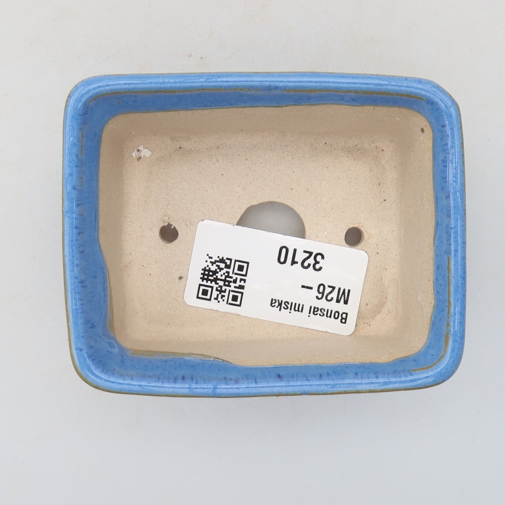 Keramik-Bonsai-Schale 8 × 6,5 × 3,5 cm, Farbe: Blau